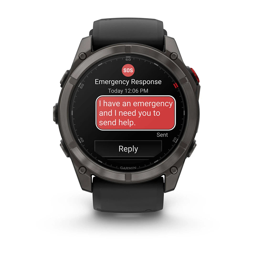 Garmin fēnix 8 Pro 51 mm AMOLED Sapphire Carbon Gray DLC Titanium with Black / Pebble Gray Silicone Band