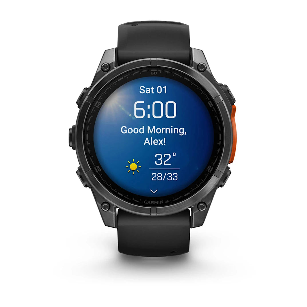 Garmin fēnix 8 – 47 mm AMOLED Slate Gray with Black Silicone Band