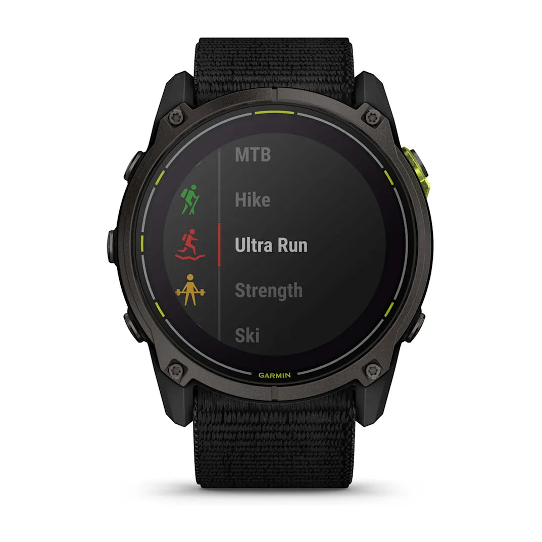 Garmin Enduro 3 Carbon Gray DLC Titanium with Black Ultrafit Nylon Strap