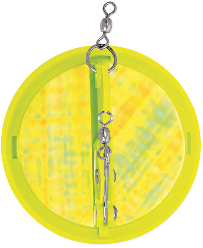 LuhrJensen Dipsy Diver 47/8" & 100' Depth / Chartreuse / Silver
