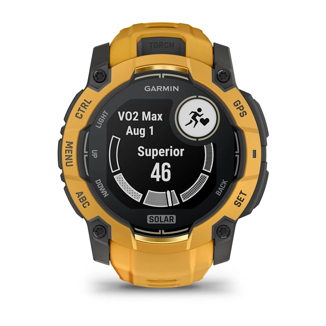 Garmin Instinct 3 – 50 mm Solar Sunburst with Sunburst / Gray Band