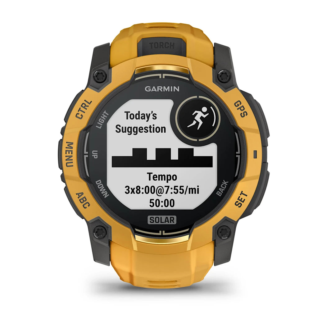 Garmin Instinct 3 – 50 mm Solar Sunburst with Sunburst / Gray Band