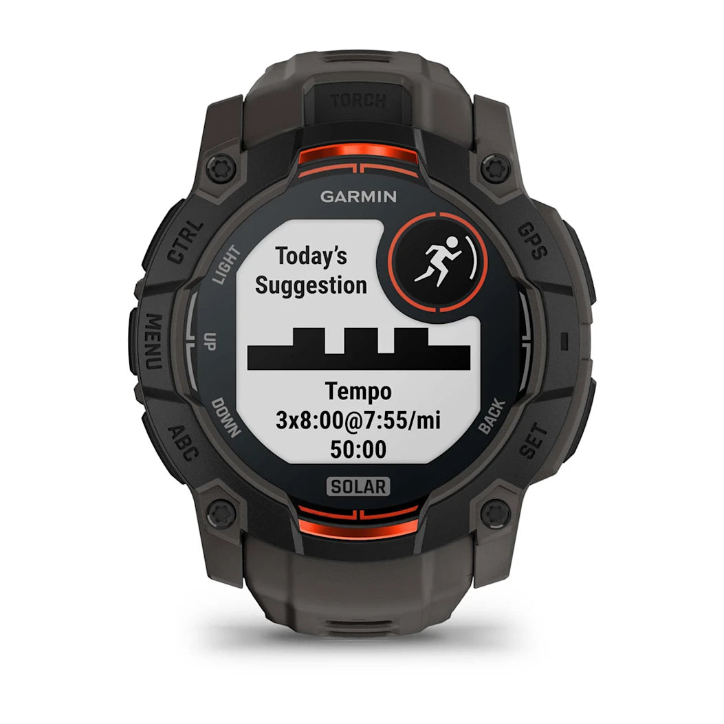 Garmin Instinct 3 – 50 mm Solar Black with Charcoal Band