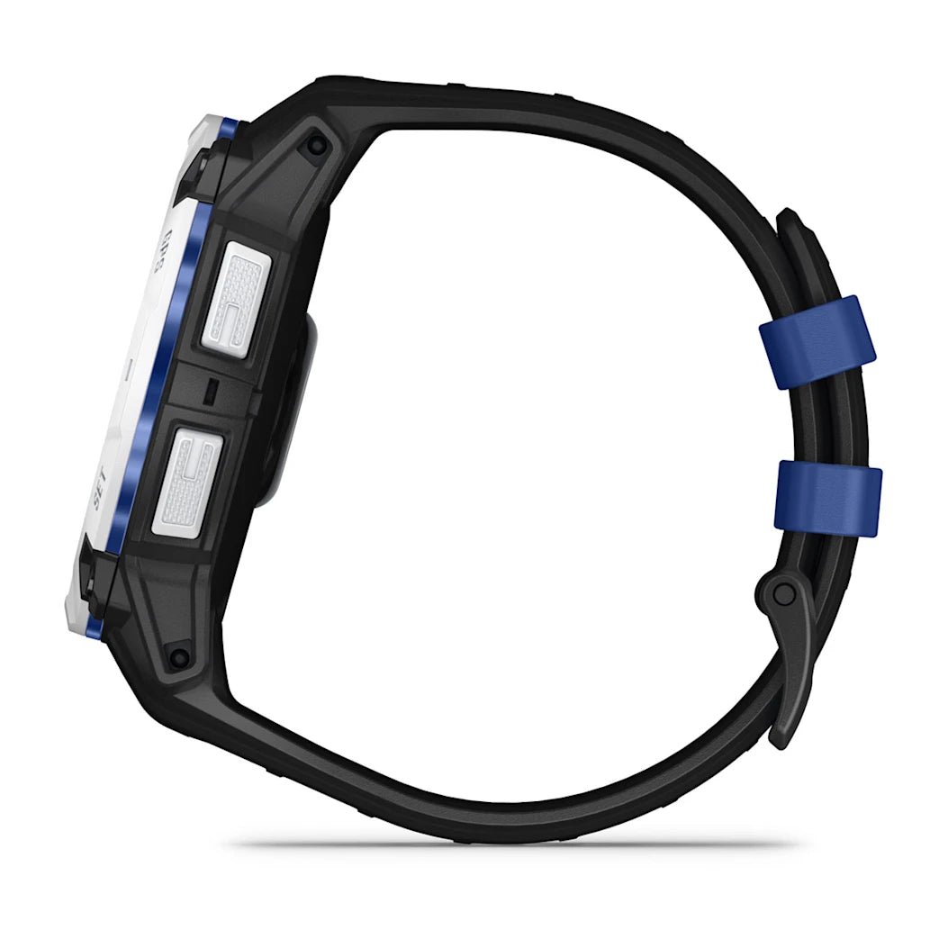 Garmin Instinct 3 – 50 mm Solar Whitestone with Black / Bolt Blue Band