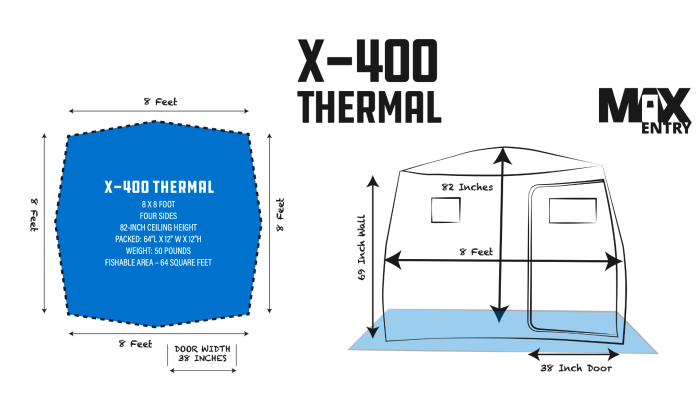 Clam X-400 Thermal 3-4 Anglers