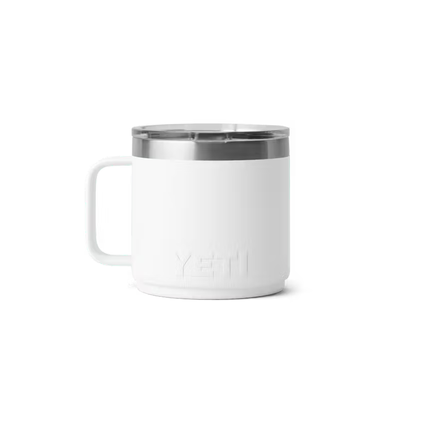 Mug empilable YETI Rambler 414 ml avec revêtement céramique Durasip blanc