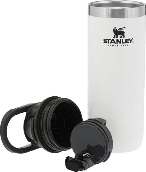 STANLEY - 16 OZ TRAVEL MUG (SWITCH BACK)-WHITE/BLK