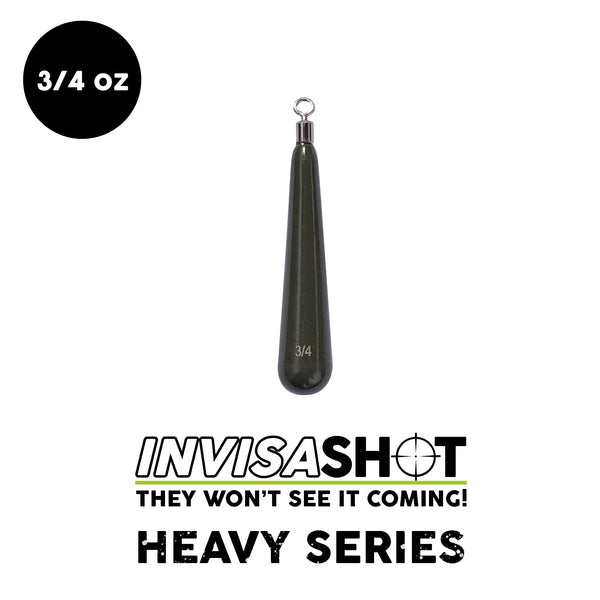 3/4 oz HEAVY SERIES INVISASHOT Tungsten Drop Shot Weight - Closed Eye (1 pack) - WOO! TUNGSTEN