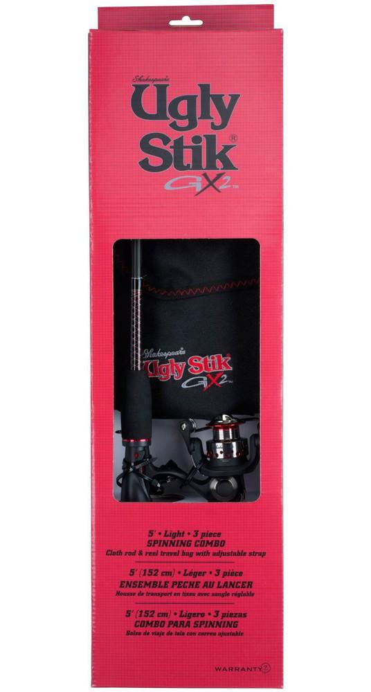 UGLY STIX GX2 3 PC SPINNING COMBO 5'