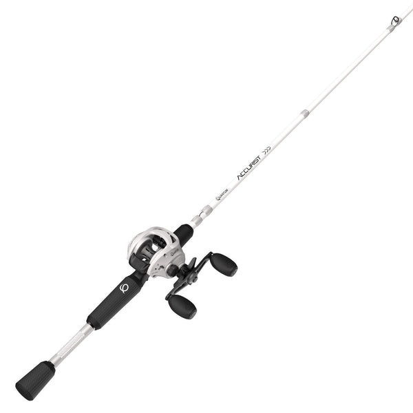  Quantum Strategy Spinning Reel and 2-Piece Fishing Rod Combo,  IM7 Graphite Rod with Cork Handle, Continuous Anti-Reverse Clutch Fishing  Reel,Silver/Gold : Sports & Outdoors