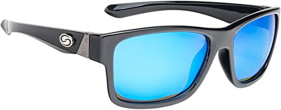 STRIKE KING CYPRESS CLR SLV/BLK ML BLUE MIRROR SUN GLASSES