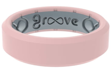 Bague en silicone Groove Life Edge Quartz rose fine pour femme, taille 6