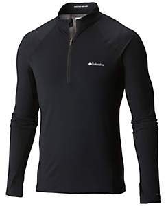 COLUMBIA - BASELATER HEAVYWEIGHT OMNI HEAT - LONG SLEEVE HALF ZIP- BLACK