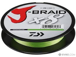 DAIWA J-BRAID X 8  CHARTEUSE BRAIDED LINE