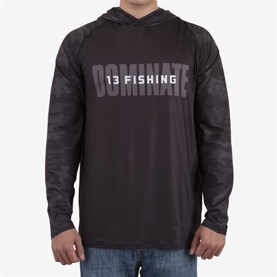 13 FISHING Noire Performance Long Sleeve Hooded Shirt