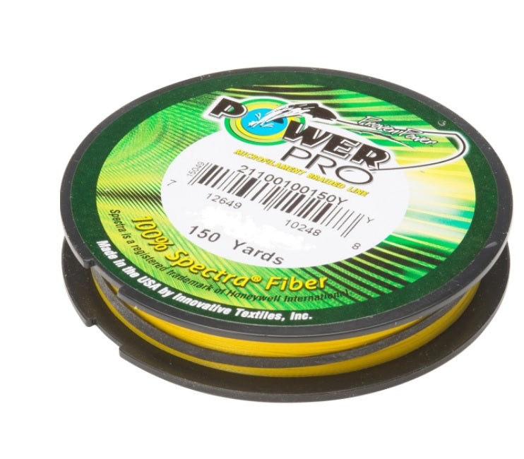 Power Pro Spectra Hi Vis Yellow Braided Line 10 pound 150 yards