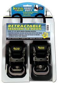 STARBRITE  STA-PUT RETRACTABLE 4' TRANSOM TIE-DOWNS   2 EA.