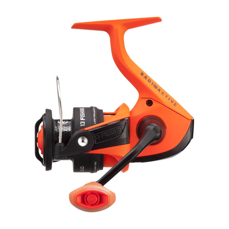 13 fishing radioactive spinning combo 13 Fishing Kalon Radioactive Orange Spinning Reel 3.0