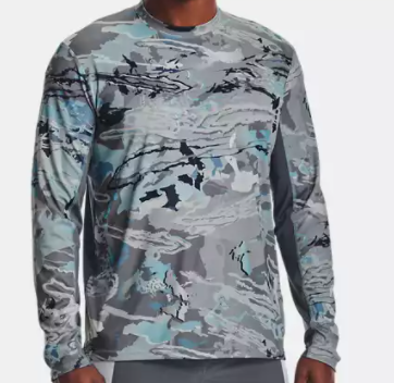 UNDER ARMOUR MEN'S ISO-CHILL SHOREBREAK CAMO LONG SLEEVE XXL IN PITCH -  Tackle Depot