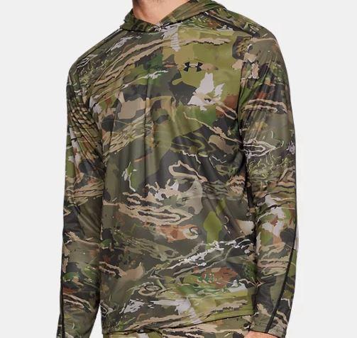 UNDER ARMOUR ISO-CHILL SHOREBREAK GAITER HOODIE FOREST CAMO