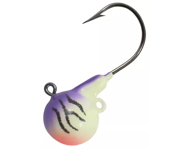 Northland Tackle Fire-Ball Jig - 1/4 Ounce, UV Bleeding Melon Color, 4 Per Card, For Walleye & Perch