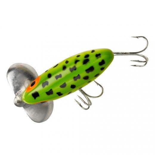Leurre De Pêche Vintage Arbogast Jitterbug - Frog, Topwater, Début 1940