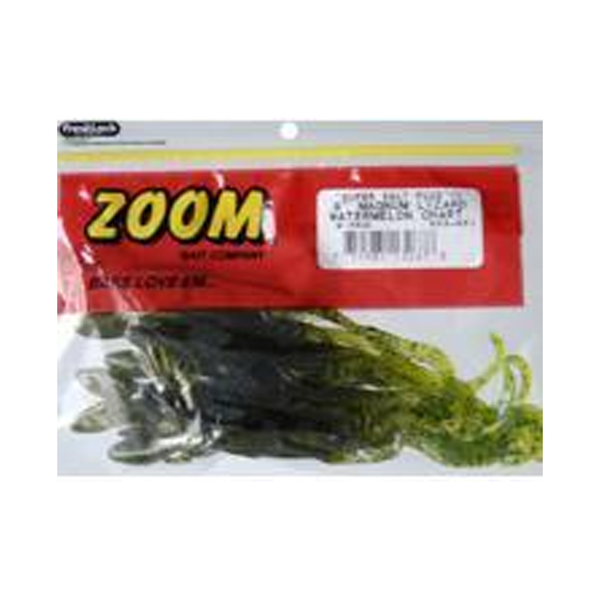 Zoom Swimmin Chunk 3 Trailer Baits 10-Pack Green Pumpkin - Tackle
