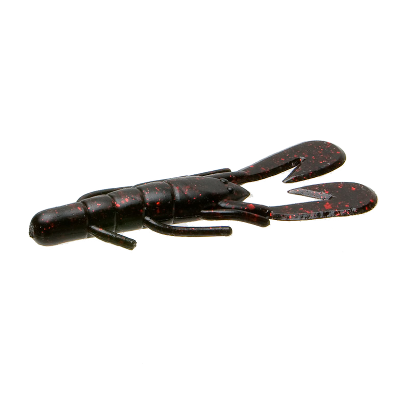 Zoom Ultra Vibe Speed Craws Black/Red - Tackle Depot