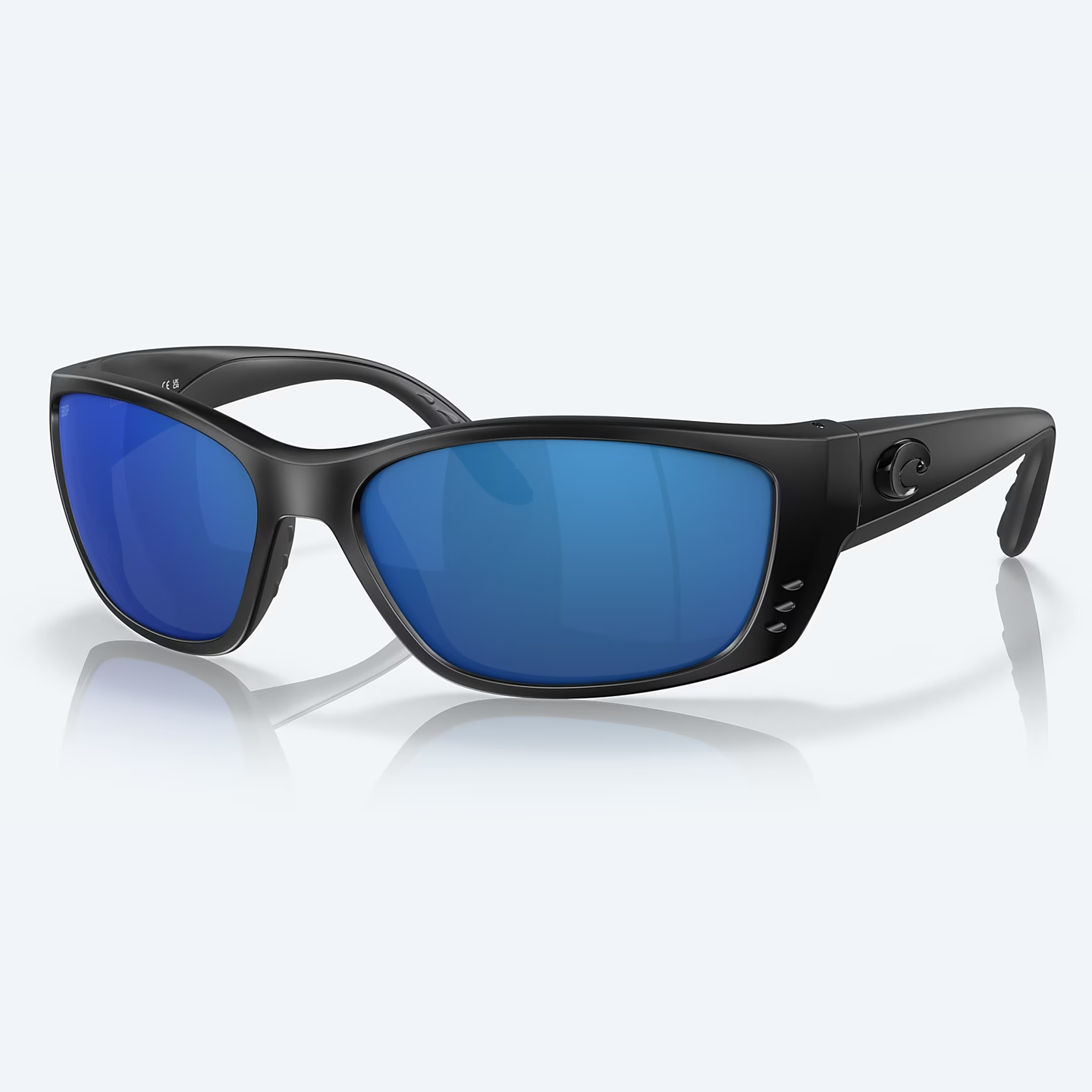 Costa Fisch Sunglasses Blackout/Blue Mirror 580P - Tackle Depot