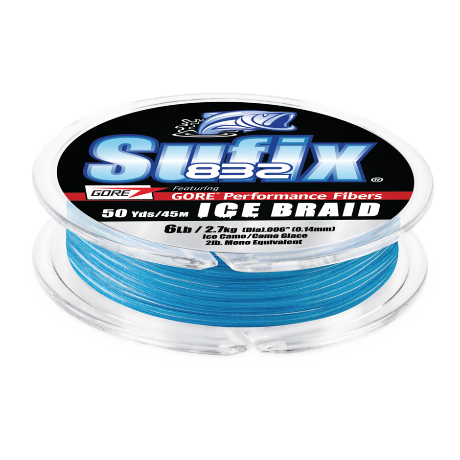 Sufix 832 6lb Braid Ice Fishing Line