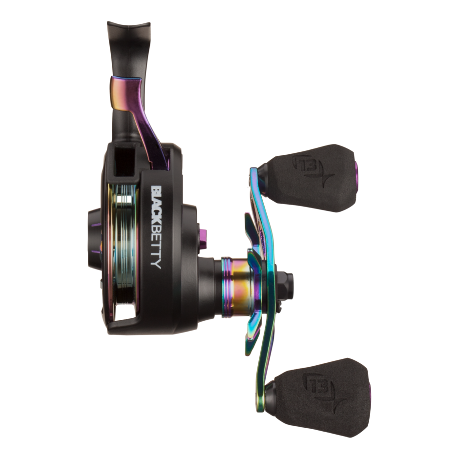 13 fishing black betty freefall trickshop edition inline ice reel 13 Fishing Freefall Carbon - Trick Shop Edition