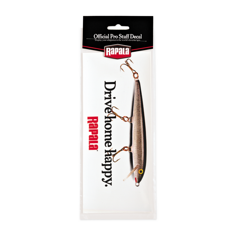 Rapala Drive Home Happy Decal 9” x 4”