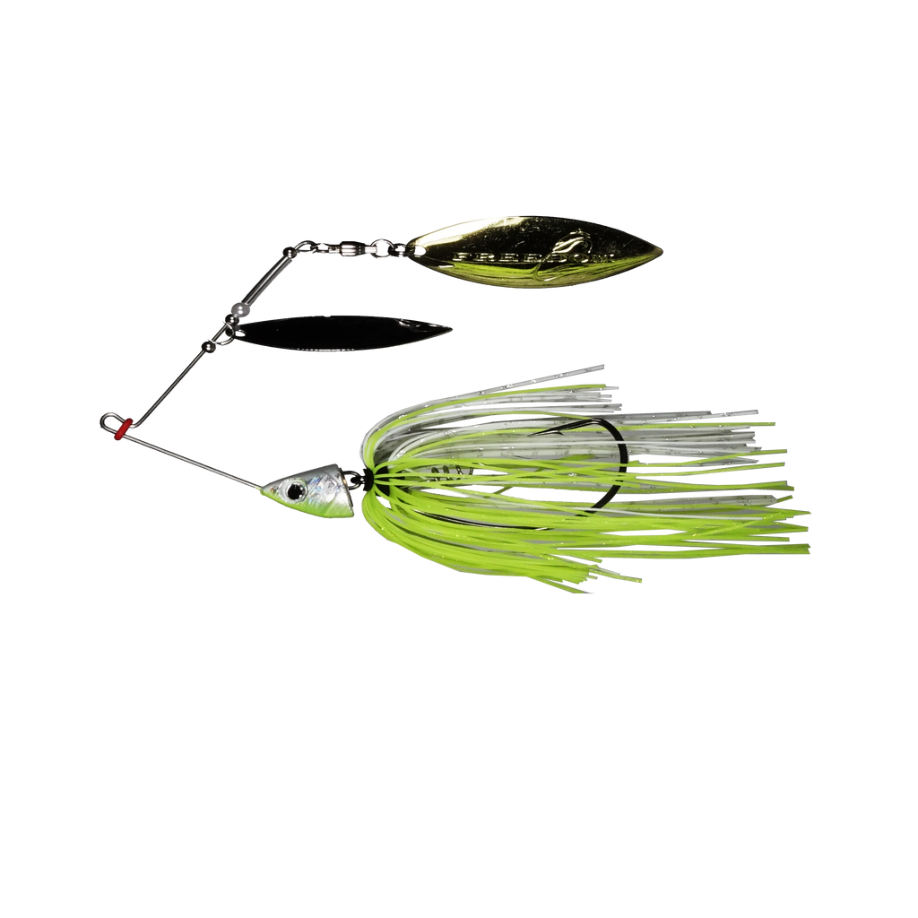 Freedom Tackle Spinner Bait Double Willow Spinnerbait, 1/2-oz