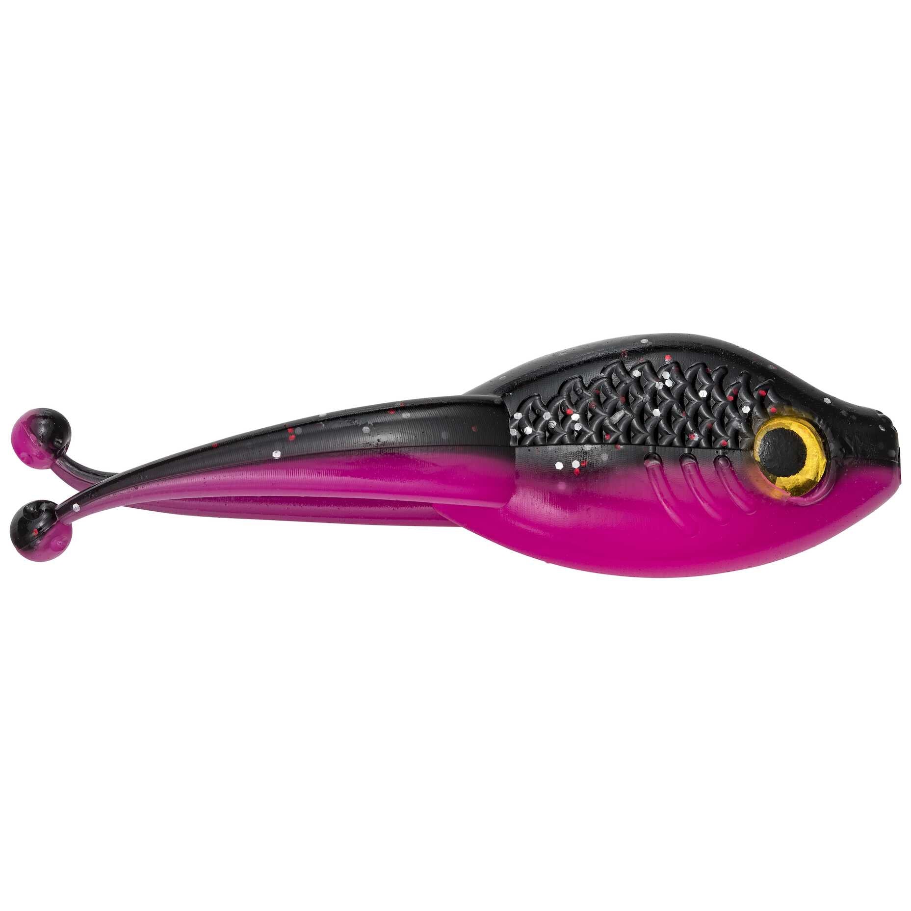 Strike King Mr. Crappie Scizzor Shad - Tuxedo Black / Chartreuse