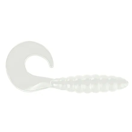 Apex Curly Tail Grub Soft Plastic Lure (10 Pack) White / 2