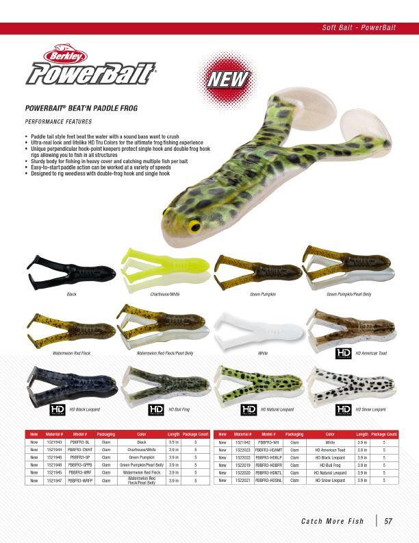 BERKLEY - POWERBAIT BEAT'N PADDLE FROG - Tackle Depot