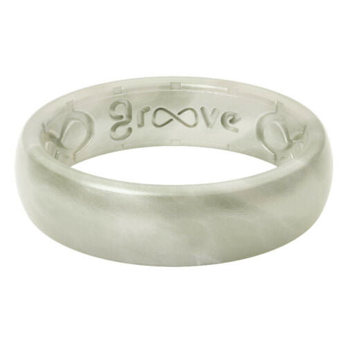 Bague en silicone Groove Life, perle solide, fine, pour femme, taille 8